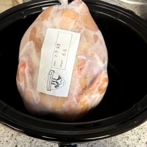 Packaged whole chicken from Fenstermaker Family Farm